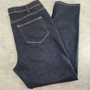 J.Jill Dark‎ Wash High Rise Straight Leg Denim Jeans Plus Size 18R Womens